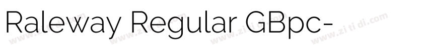 Raleway Regular GBpc字体转换